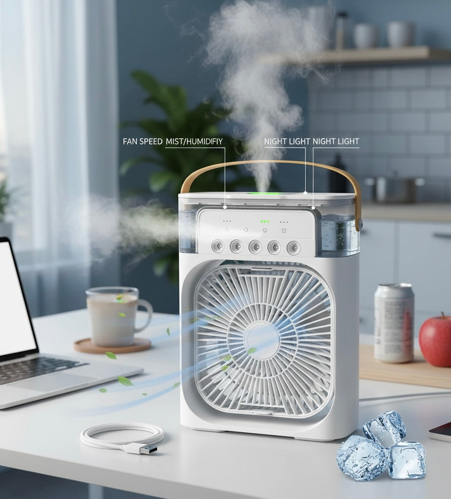 3-in-1 Portable AC Cooler Fan